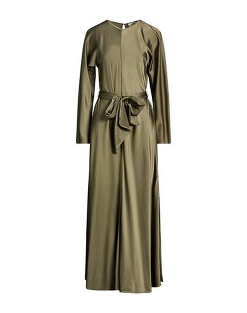 Forte_forte Woman Maxi dress Military green Size 2 Silk, Elastane