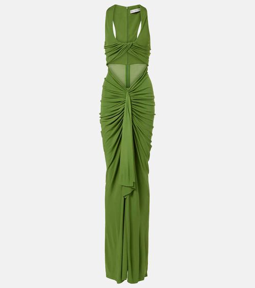 Vivenda draped jersey maxi dress