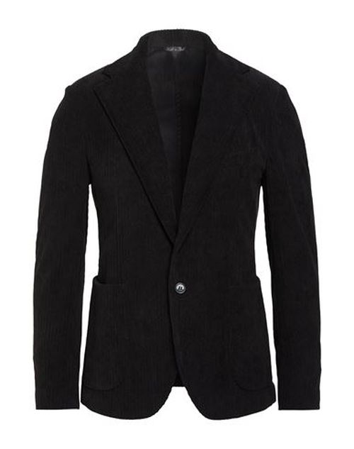Man Blazer Black Size 38 Cotton, Polyester