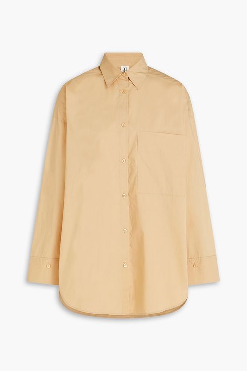 Oversized cotton-poplin shirt - Neutral - DE 40
