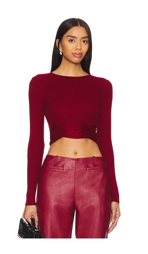 SOVERE CROP-TOP in Burgundy. Größe XS. Also in L, M, S, XL/1X