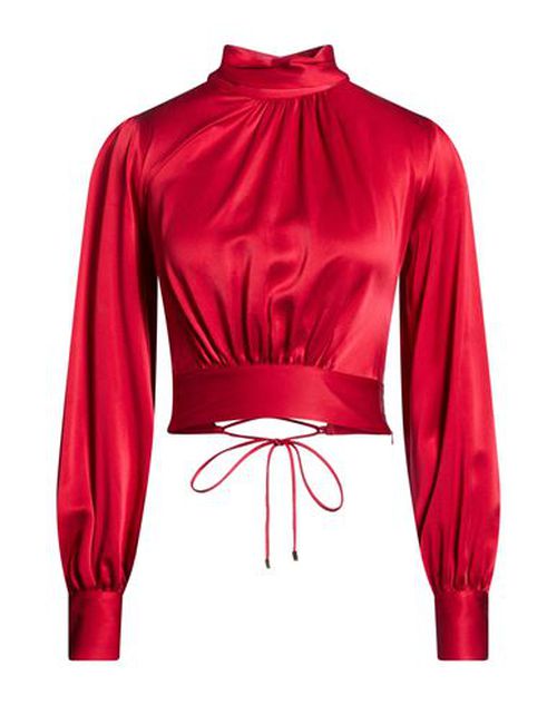 Woman Top Red Size 10 Silk
