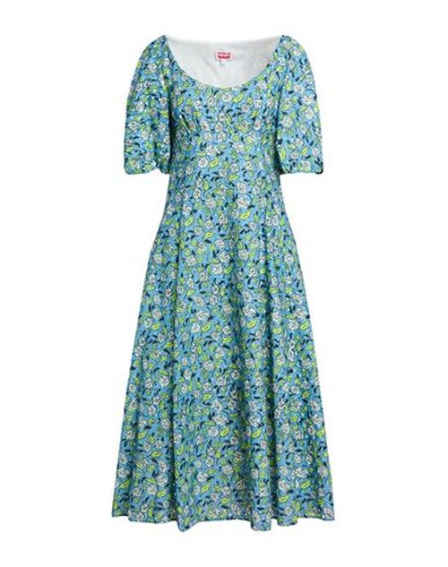 Woman Midi dress Light blue Size 8 Cotton