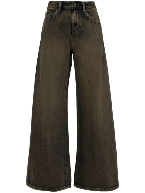 Washed wide-leg jeans - Blue