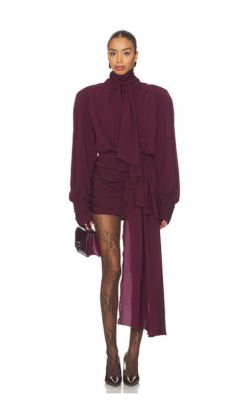 Rowen rose vestido abito en color burgundy 40/6 también /2