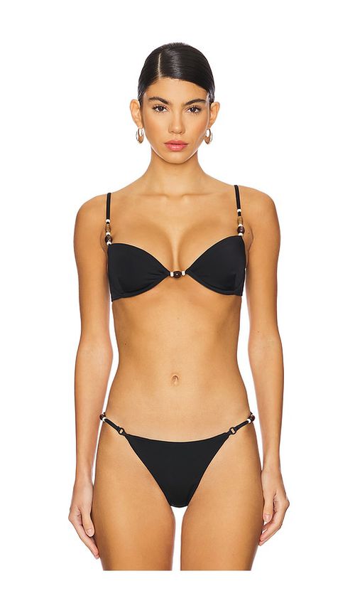 Agua Bendita x REVOLVE Sandry Dashi Bikini Top in Black. -  XL also in L