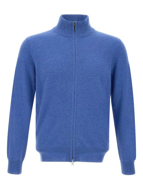 Kangra wool zip-up sweater - Blue