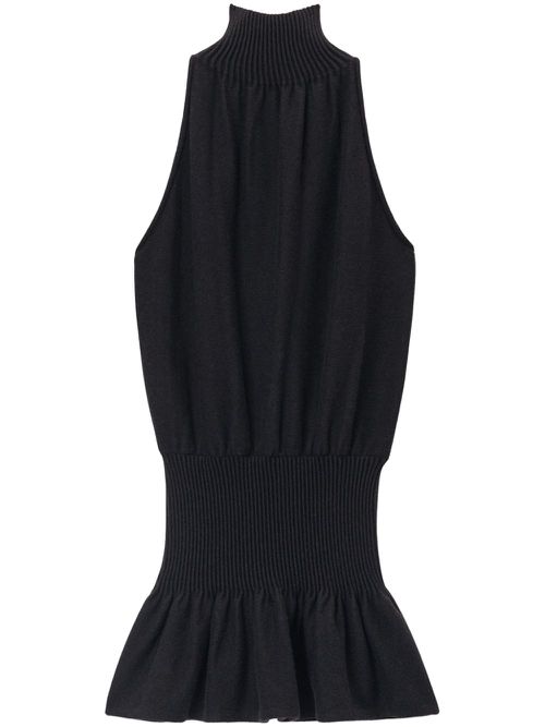 Ruched halterneck dress - Black