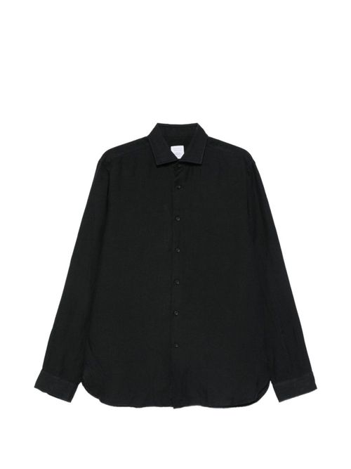 Black Cotton Regular Fit Shirt