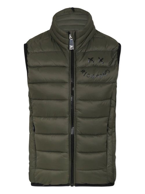 Logo-print gilet - Green