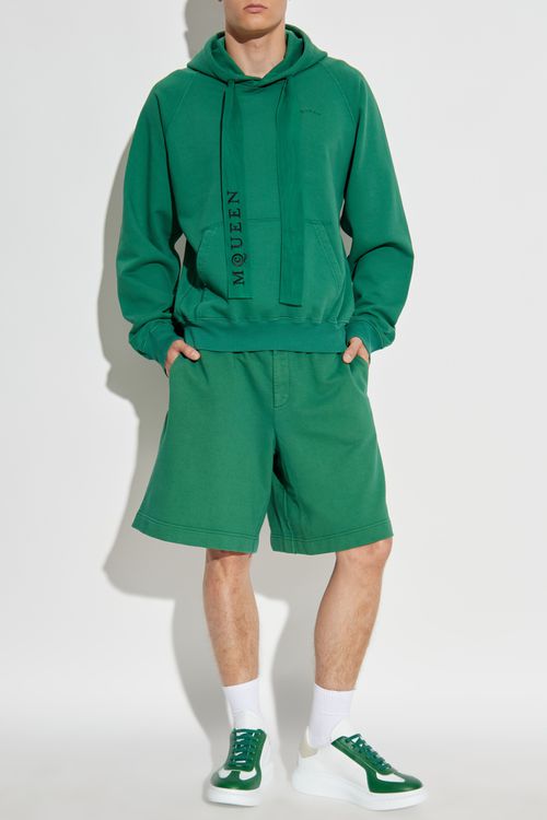 Shorts With Embroidered Logo, Men's, Green