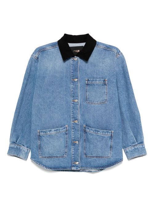 Faded-effect denim jacket - Blue