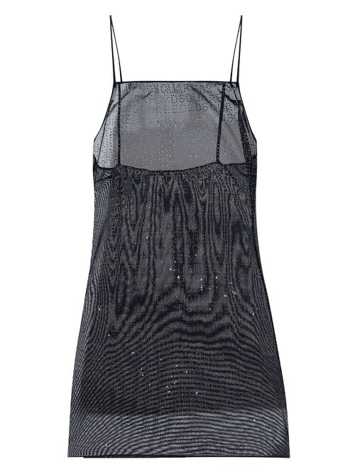 Rhinestone nightdress - Black