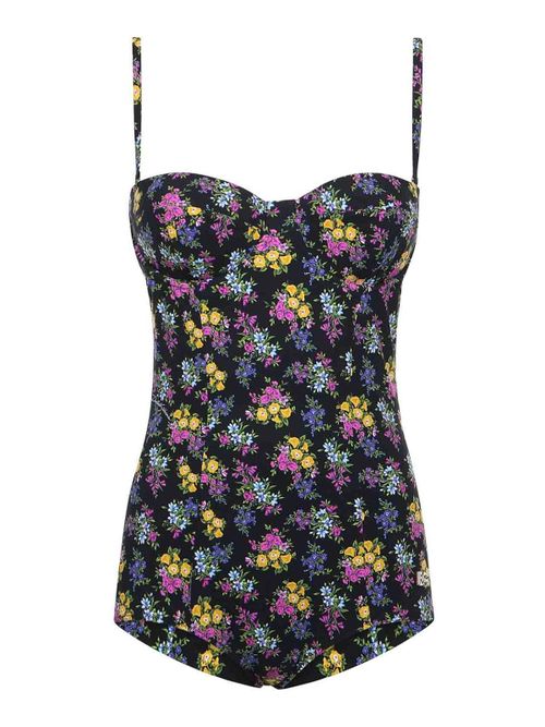 Balconette One-Piece Swimsuit With Print