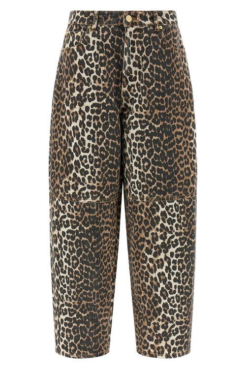 'Leopard Printed Stary' Jeans