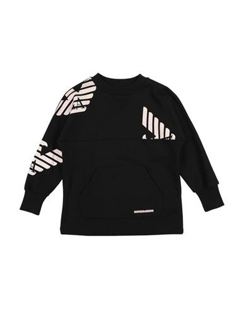 Kid Girl Sweatshirt Black Size 10 Cotton, Elastane