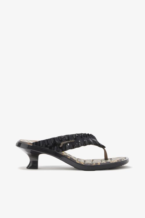 X Melissa Thong Kitten Heel in Leopard