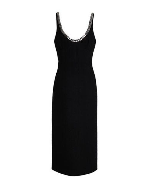 Woman Midi dress Black Size 8 Wool, Polyamide, Aluminum