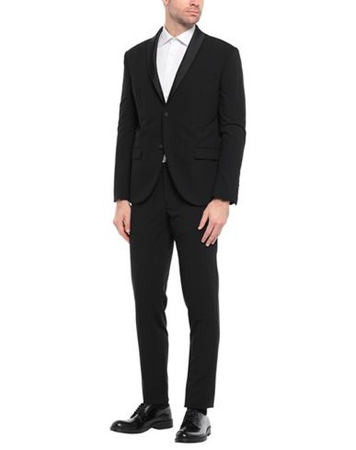 Man Suit Black Size 40 Polyester, Viscose, Elastane