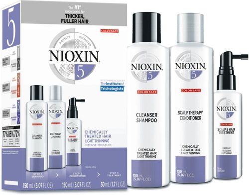 Hair Care Kit System 5. Chemically Treated Hair with Normal to Light Thinning, - TrialSize
