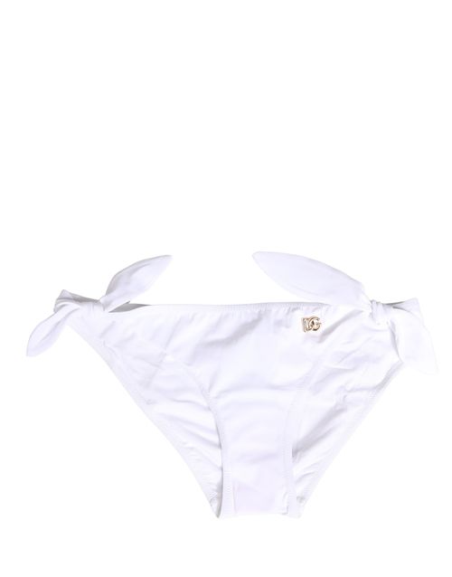 DG Logo Plaque Bikini Bottom — White