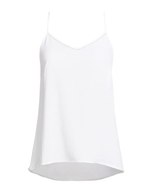 Woman Top White Size 4 Acetate, Silk, Ecobrass