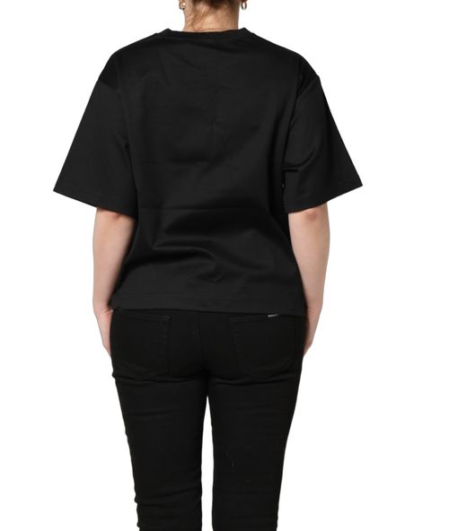 Cotton Jersey Graphic T-Shirt — Black