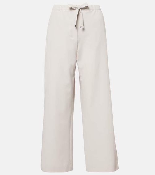 Argenta virgin wool crêpe wide-leg pants