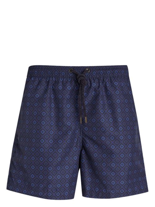 Geometric-print swim shorts - Blue