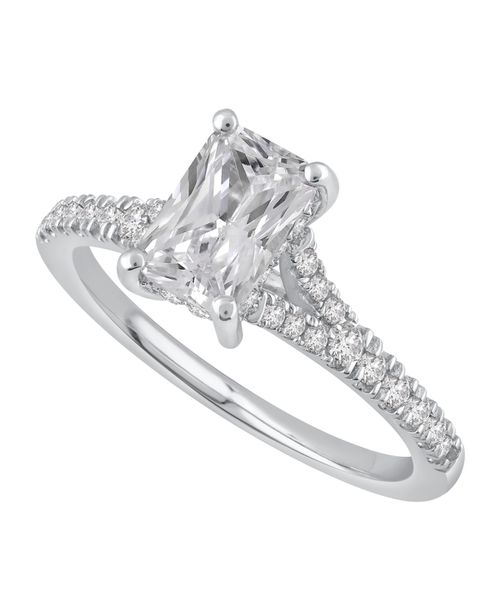 Certified Lab-Grown Diamond Engagement Ring (1-1/4 ct. t.w.) in 14k White Gold - 14k White Gold