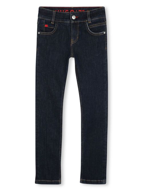 Logo-patch tapered jeans - Black