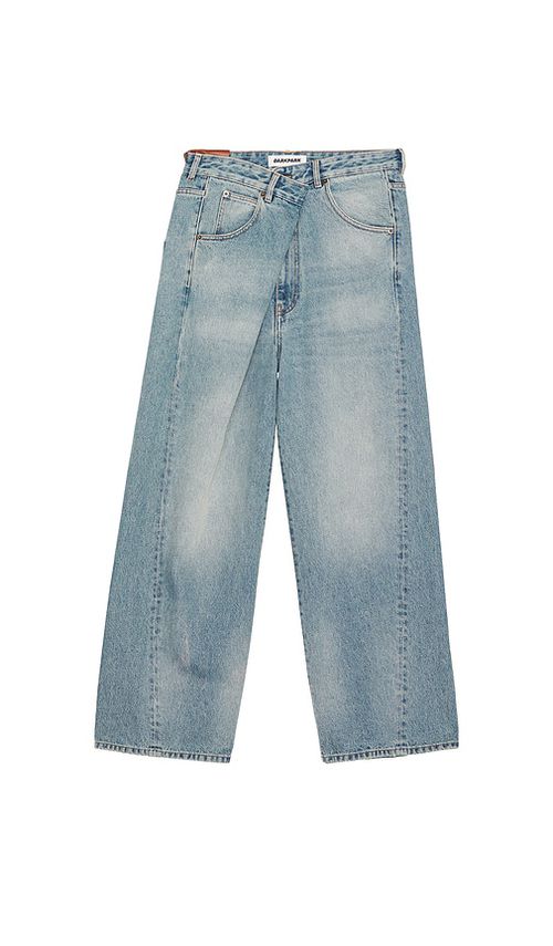 DARKPARK Ined Fold Over Denim Pants in Blue. - 30 also