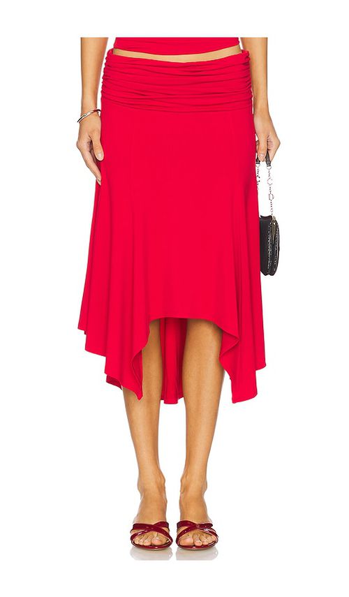 GUIZIO Soffiano Skirt in Red. L. Also in XXS, XS, S