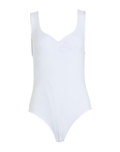 Woman Bodysuit White Size S Polyamide, Elastane