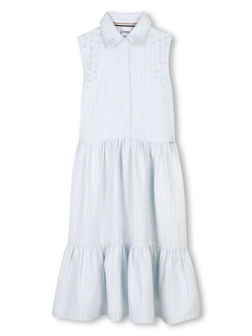 Sleeveless shirt dress - Blue