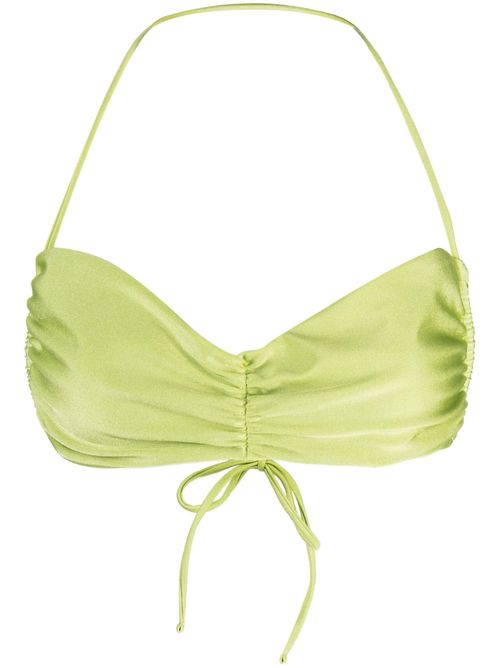 Isla ruched bikini top - Green