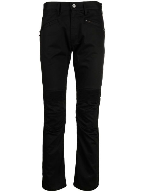 Panel-detail cropped skinny trousers - Black