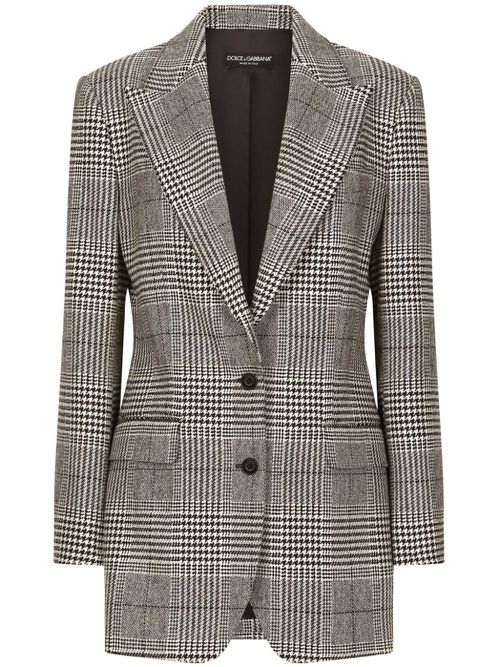 Glen-plaid blazer - Grey