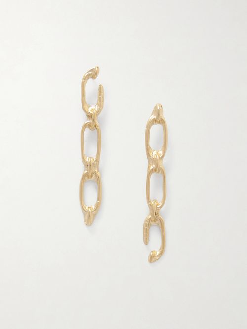 Open Link Gold-plated Earrings