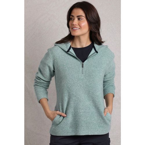 Alisa Eco 1/4 Zip Snow Marl Fleece Hoodie