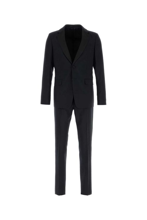 Wool-Mohair Blend Pant Suit — Navy