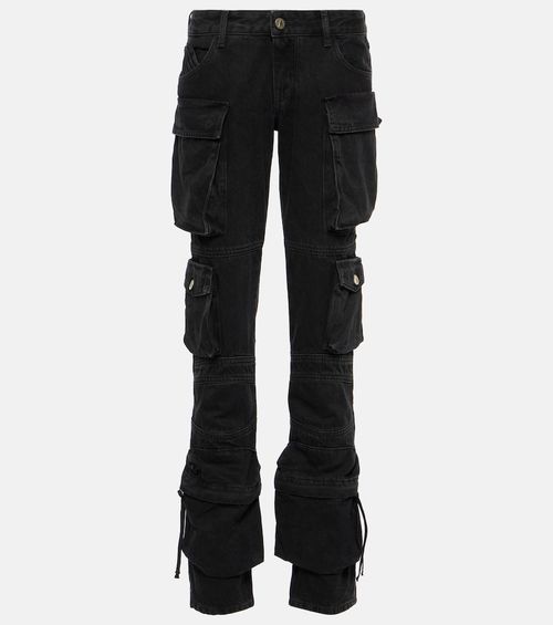 Low-rise straight cargo jeans