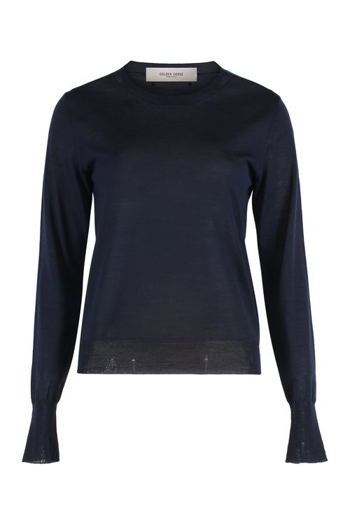 Elegant Knit Sweater with Round Neck for Women