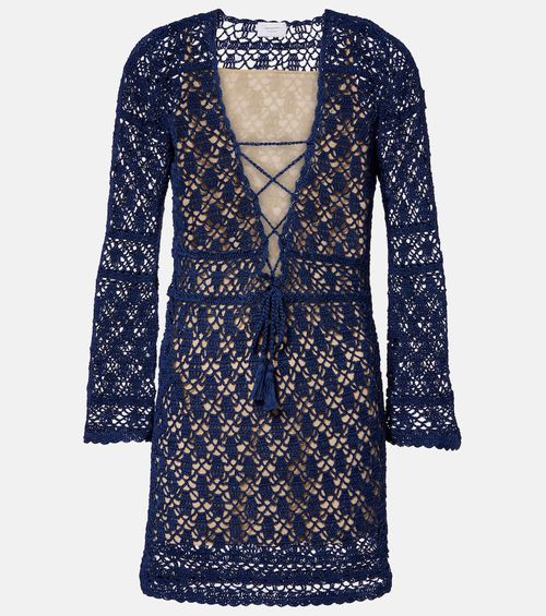 Bianca crochet cotton minidress