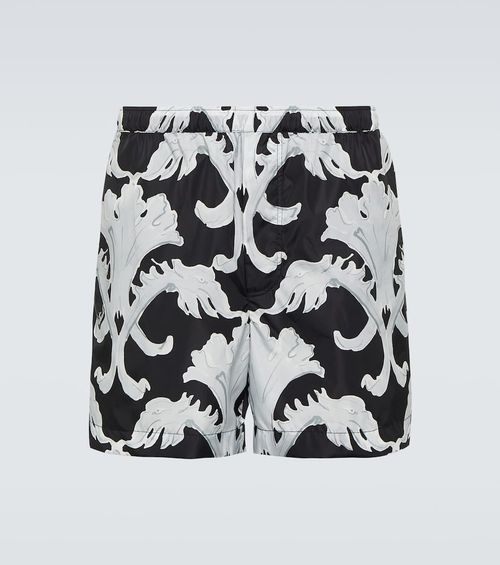 Printed swim trunks