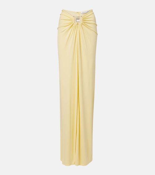 Bezel Quartz gathered jersey maxi skirt