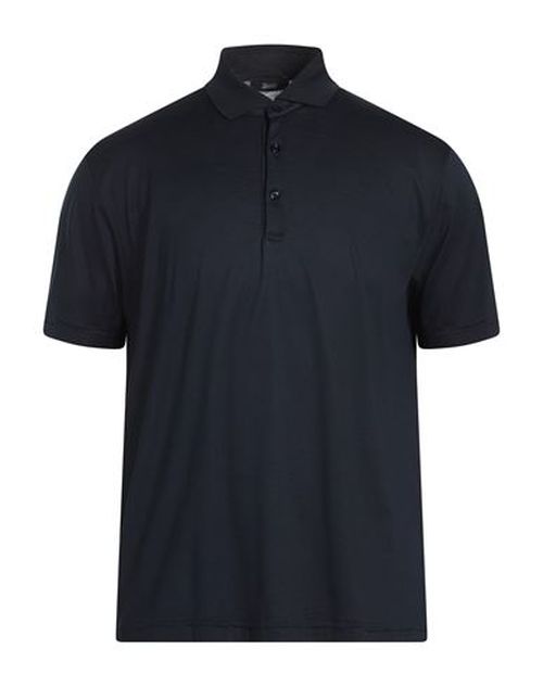 Man Polo shirt Midnight blue Size 40 Silk, Cotton