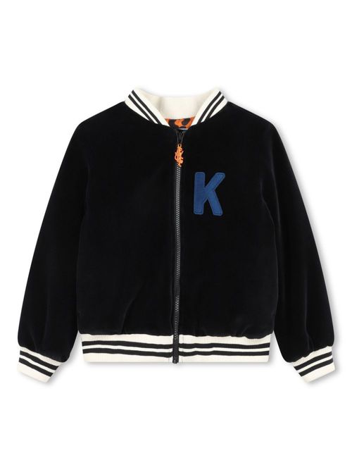 Embroidered bomber jacket - Black