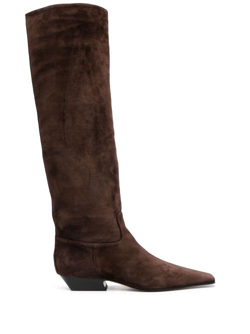 Brown The Marfa 35 Suede Boots - Women's - Calf Leather/Calf Suede