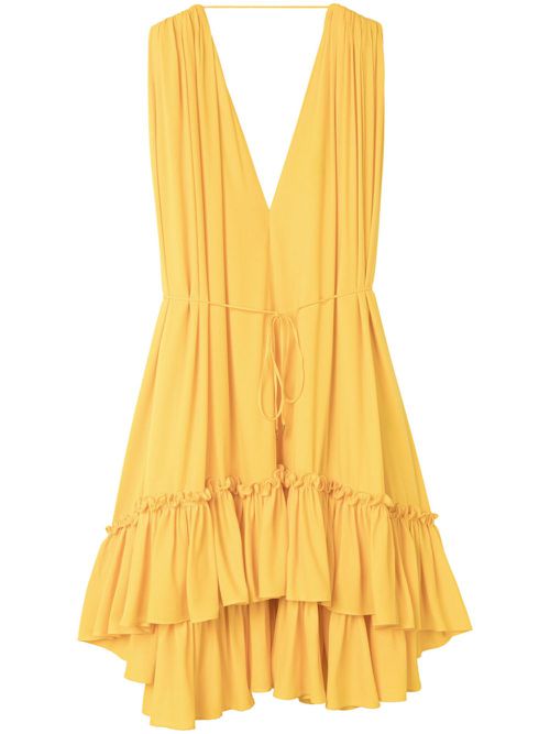 Marilyn sleeveless flared dress - Yellow
